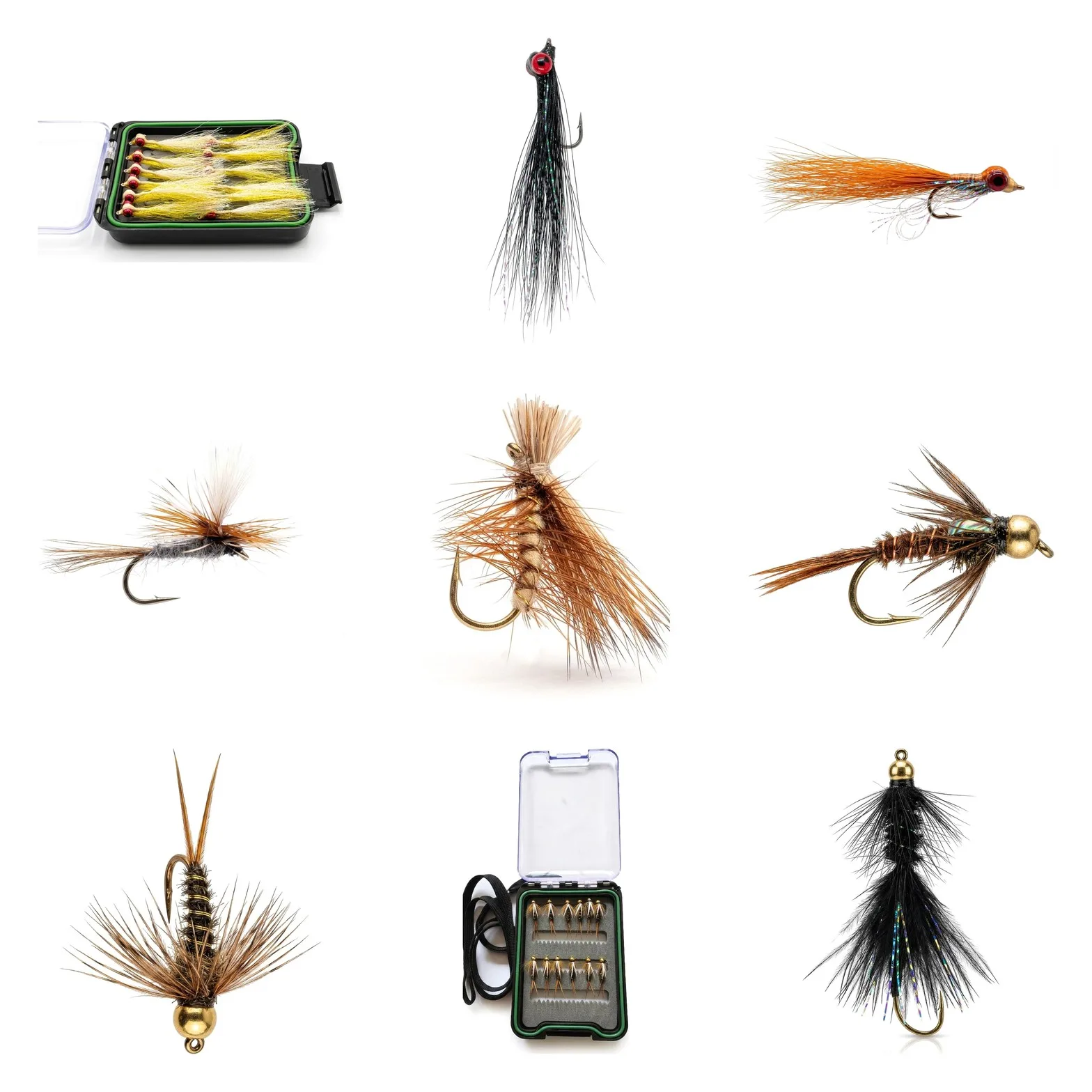 The River Box: thirty-six hand-tied flies across nine patterns