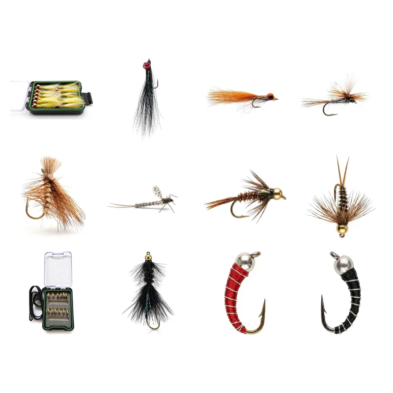 The Tyer's Box: sixty hand-tied flies across all twelve patterns