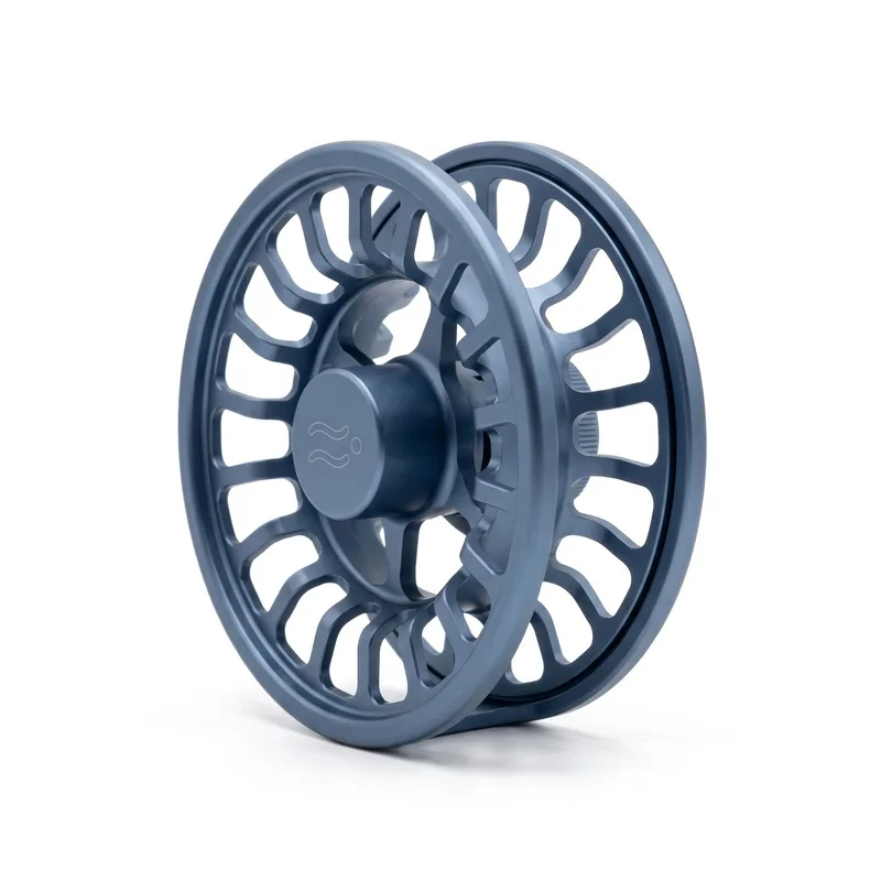 Seam reel spare spool, slate-blue anodised