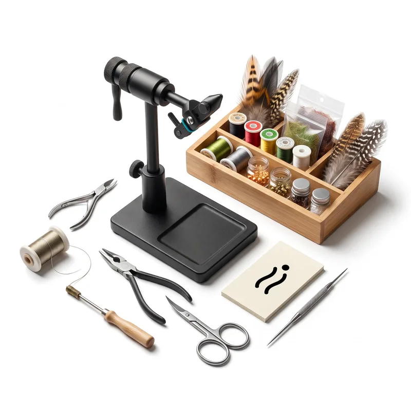 Driftline fly-tying starter kit laid out
