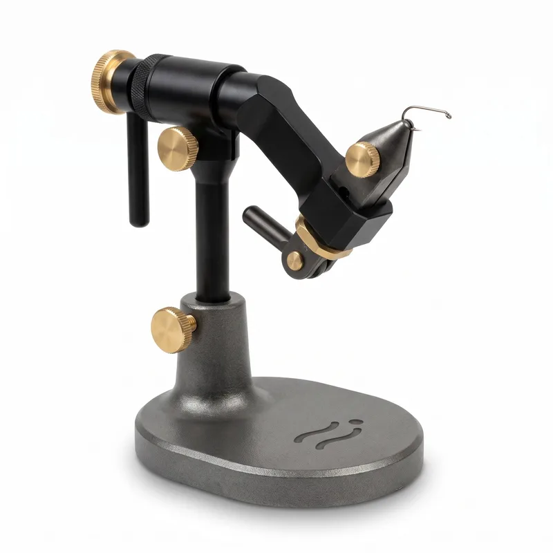 Driftline rotary fly-tying vice on pedestal base