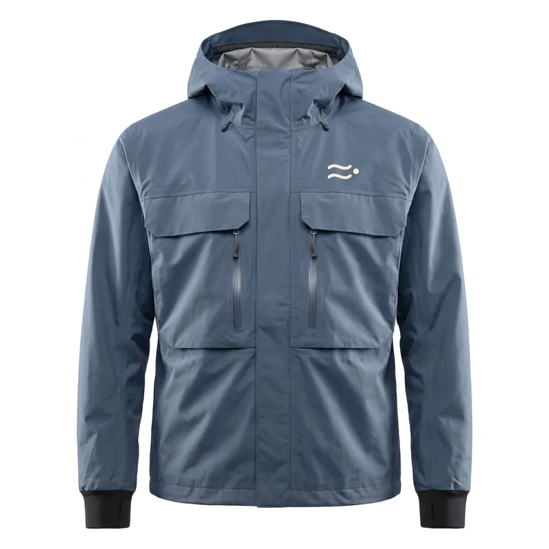 Driftline waterproof wading jacket, slate blue